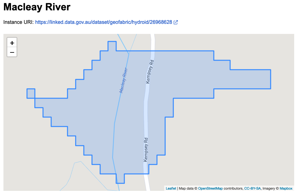 Macleay River catchment geometry